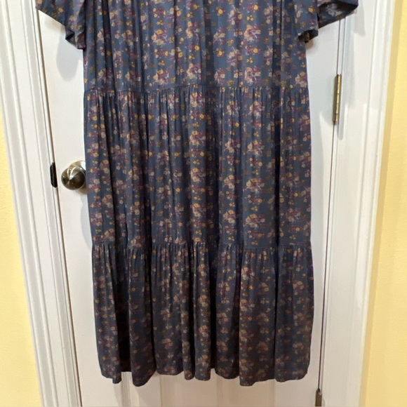 Natural Life Floral Embroidered Oversized Dress Sz Large Cottage Peasant Prairie - Picture 6 of 12
